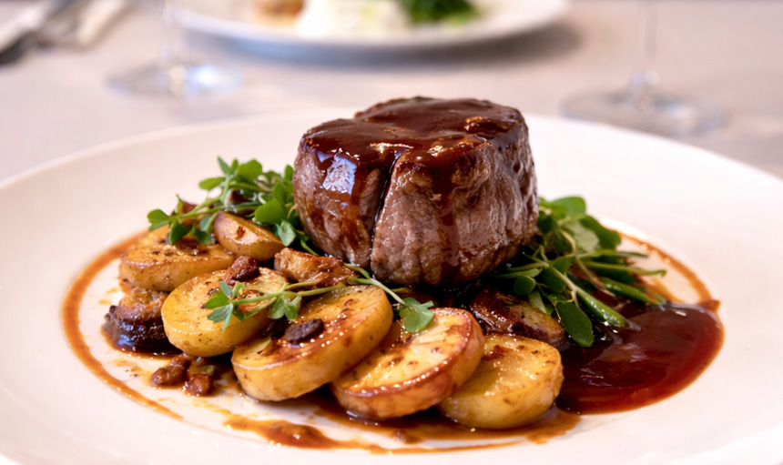 Rinderfilet mit Kartoffeln